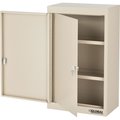 Global Industrial 18W x 10D x 30H Large Narcotics Cabinet, Double Door/Double Lock, Beige 436953